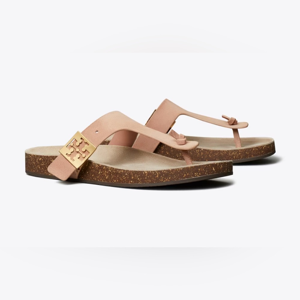 TORY BURCH MELLOW T-STRAP SANDAL, color Malva/Avola women’s 8(last call